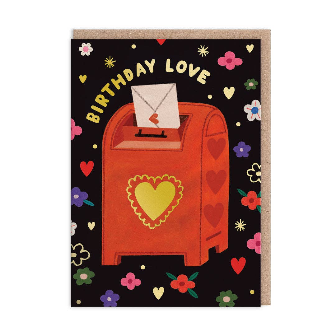 Ohh Deer UK + EU - Birthday Love Postbox Birthday Card (10459)