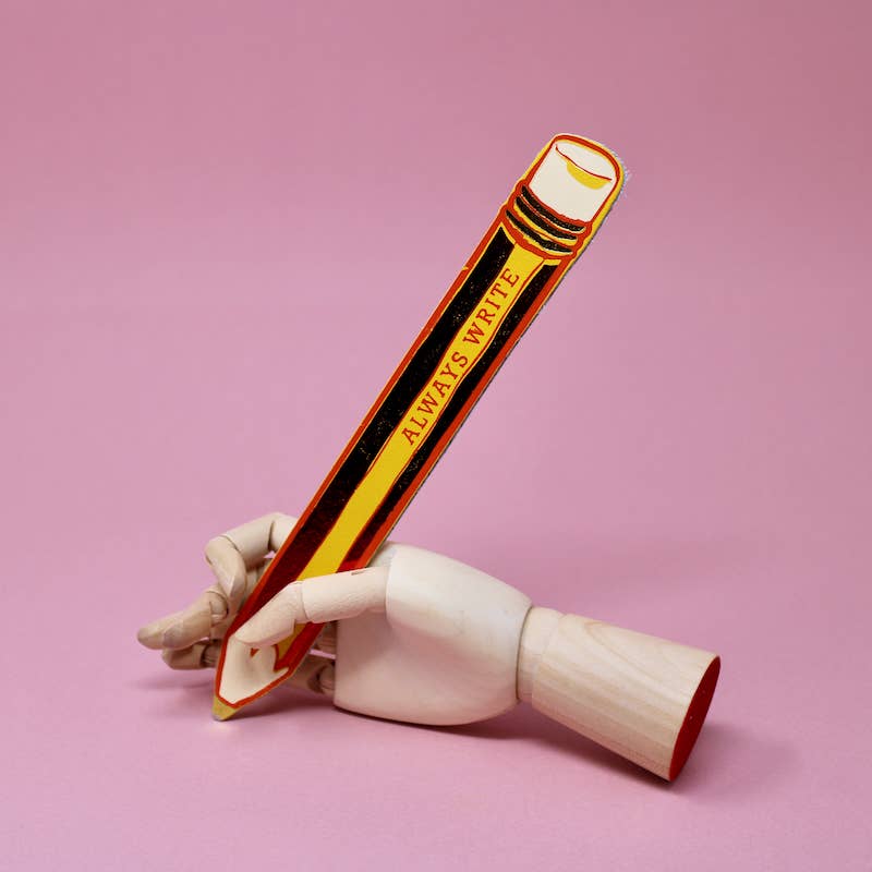 Always Write Pencil Bookmark- Black & Yellow