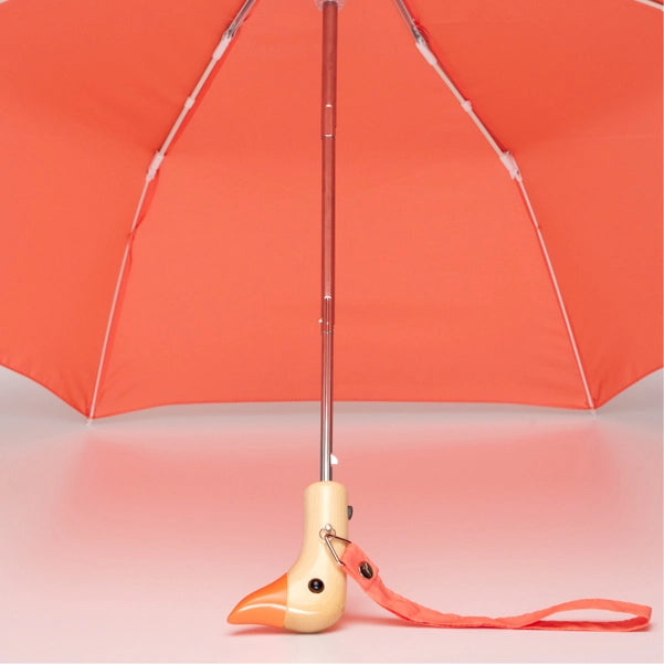 Peach Compact Eco-Friendly Duck Umbrella