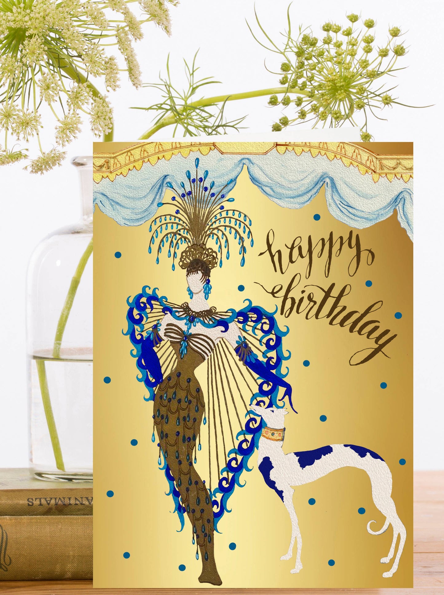Madame Treacle - HB257P ~ Gold Foil Birthday Card