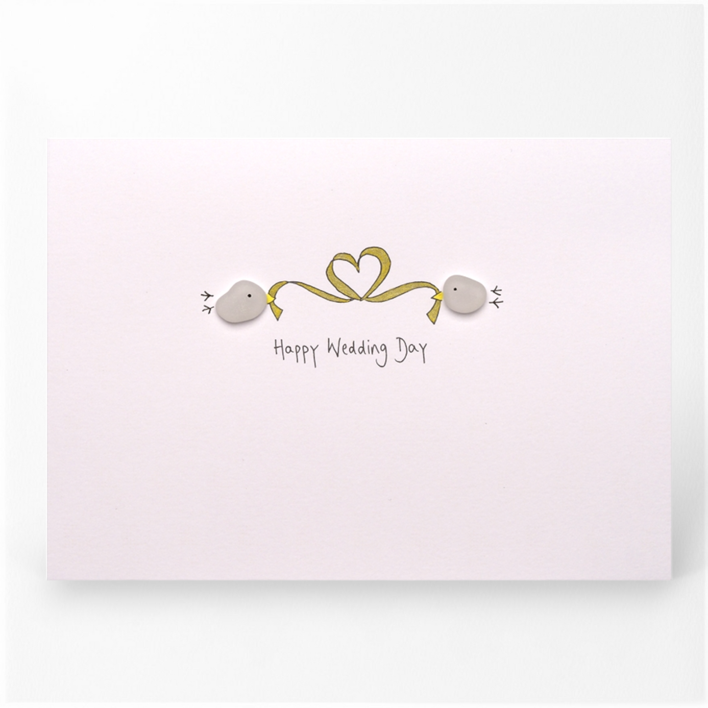 Sea Glass Wedding Day Gold Banner Card