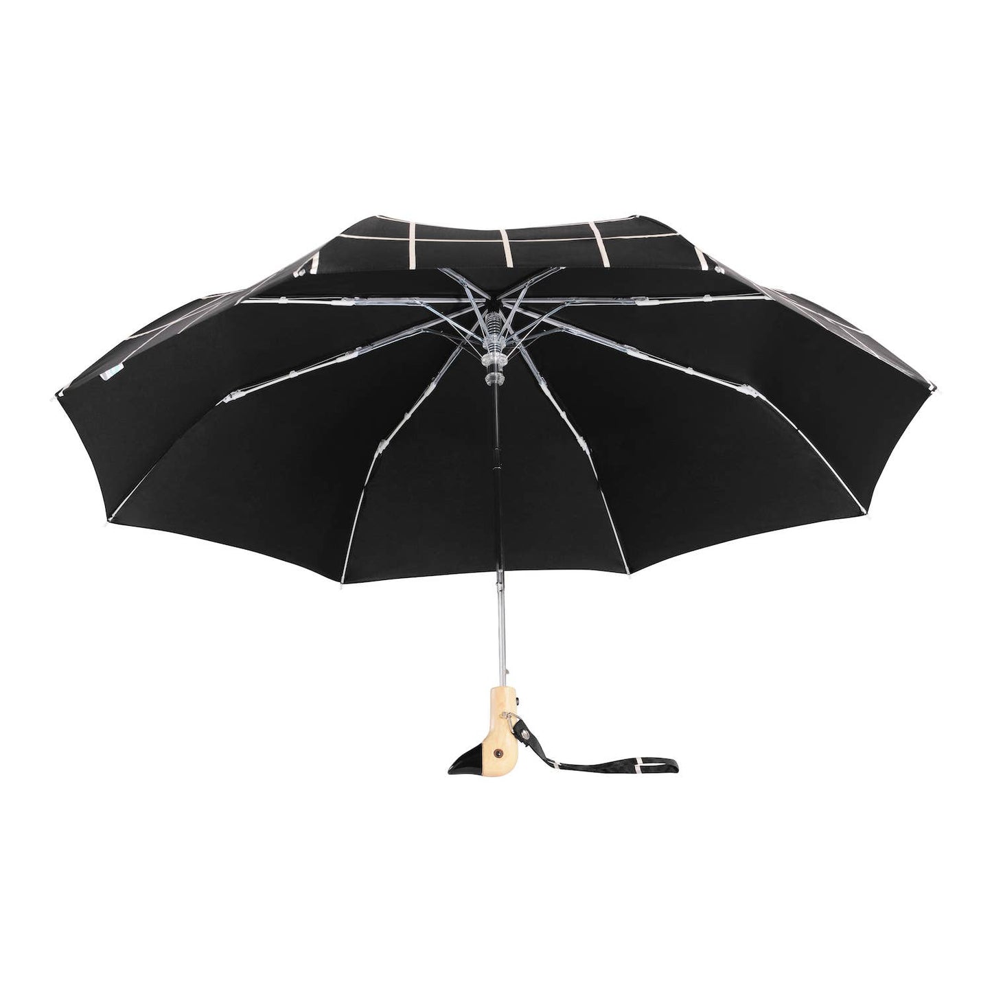 Black Grid Compact Mini Umbrella