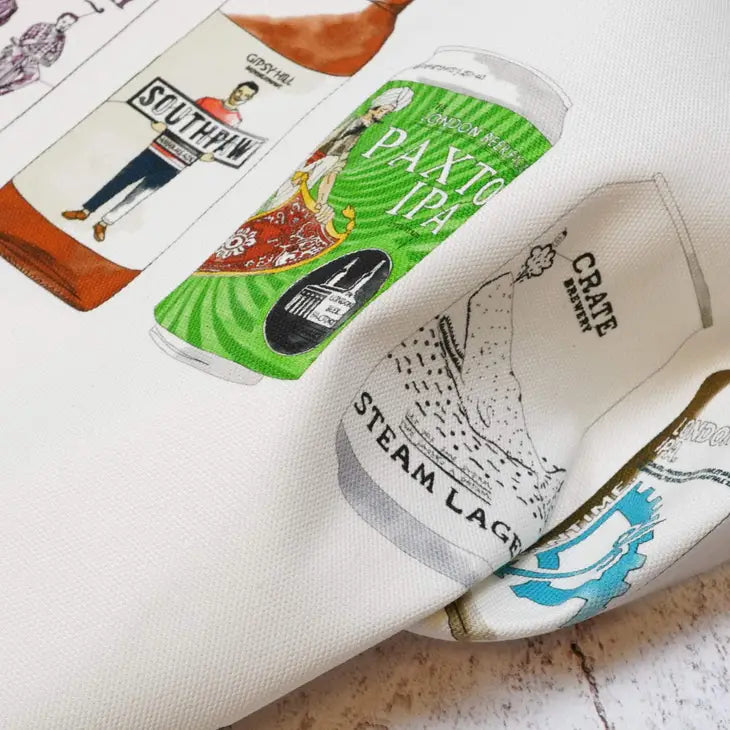Illustrated Craft Beer Tea Towel