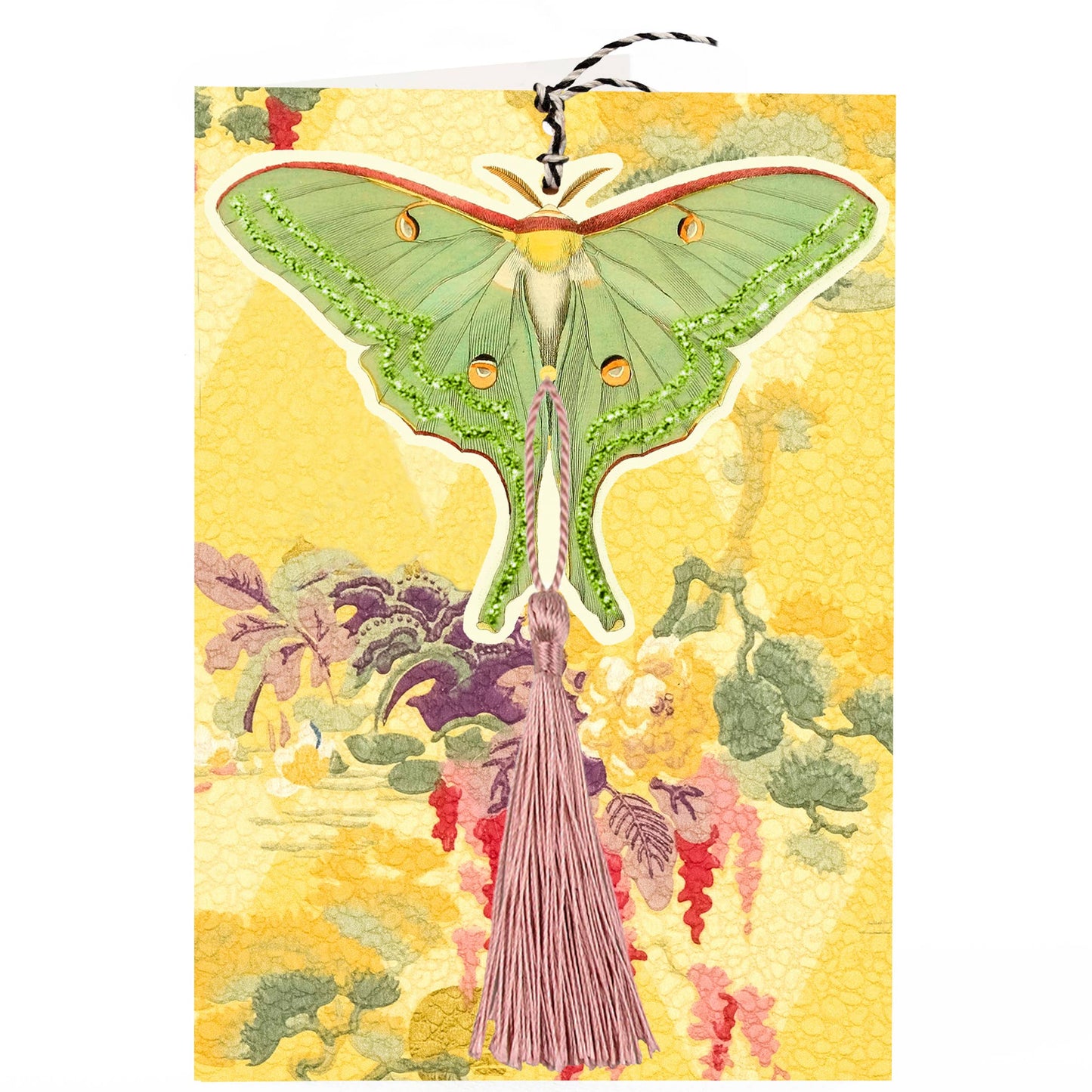 Madame Treacle - FD036P ~ Large Fandangle greeting card with glitter & tassel