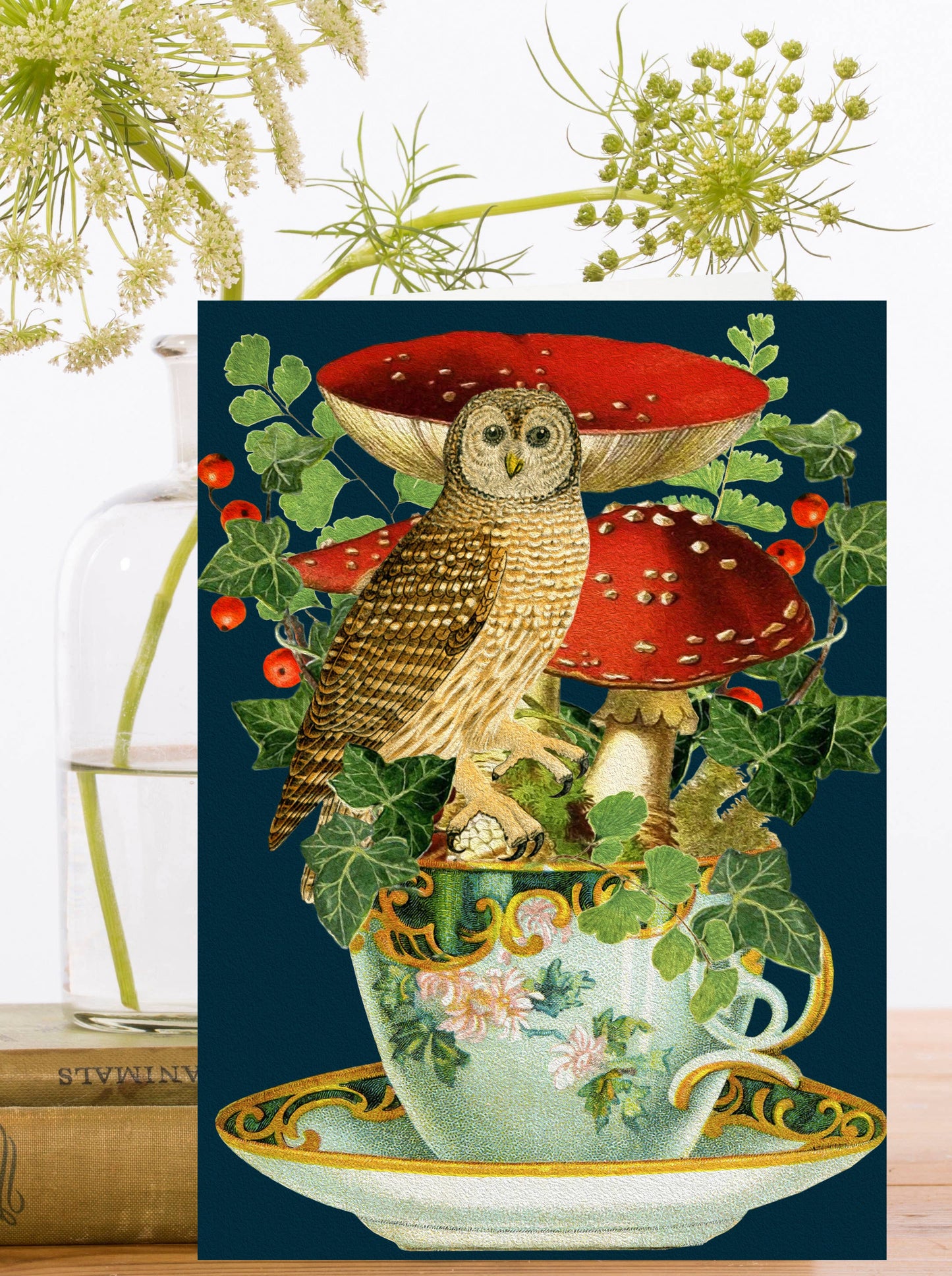 Madame Treacle - RS237P ~ Blank Teacup Garden Greeting Card