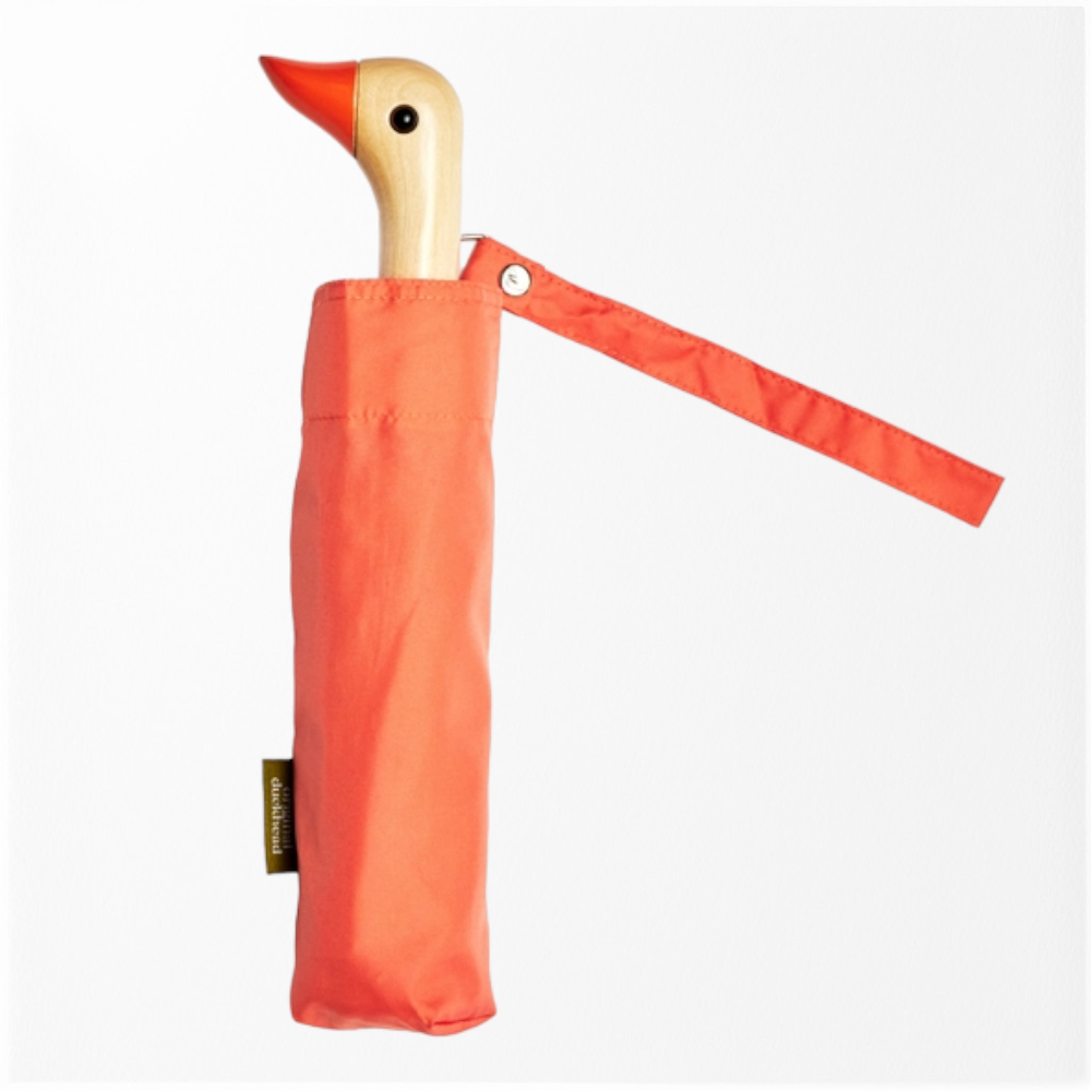 Peach Compact Eco-Friendly Duck Umbrella