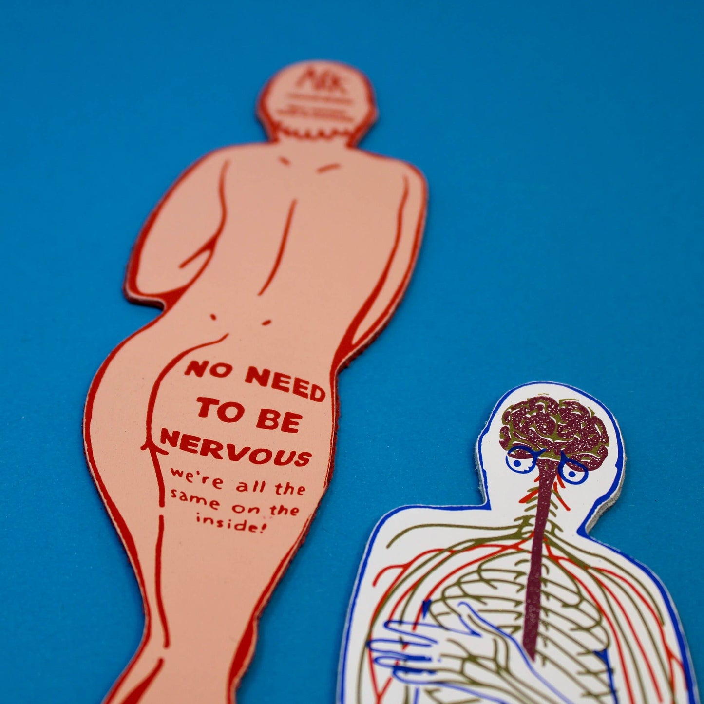 No Need To Be Nervous Bookmark - Blue