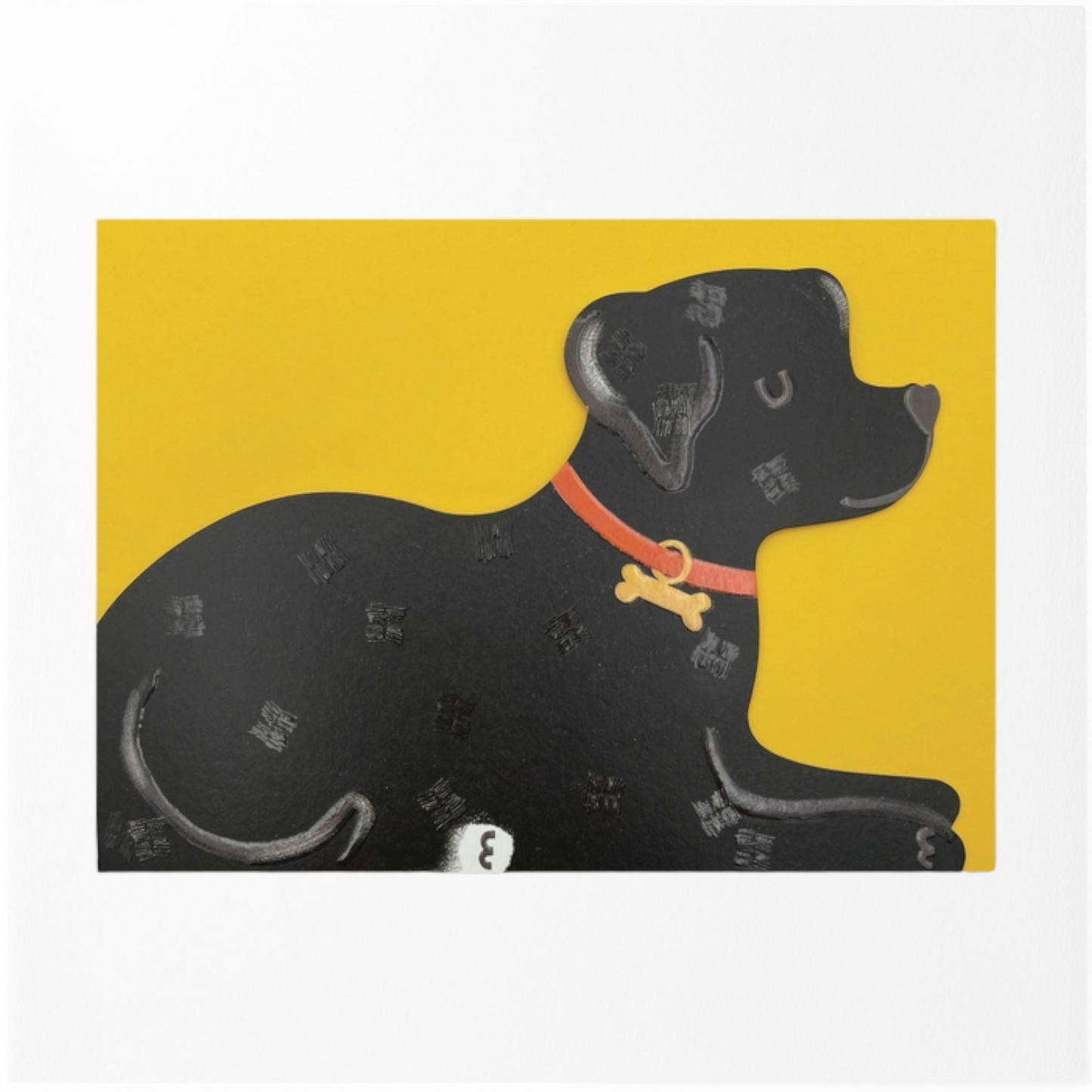Black Labrador Dog Card