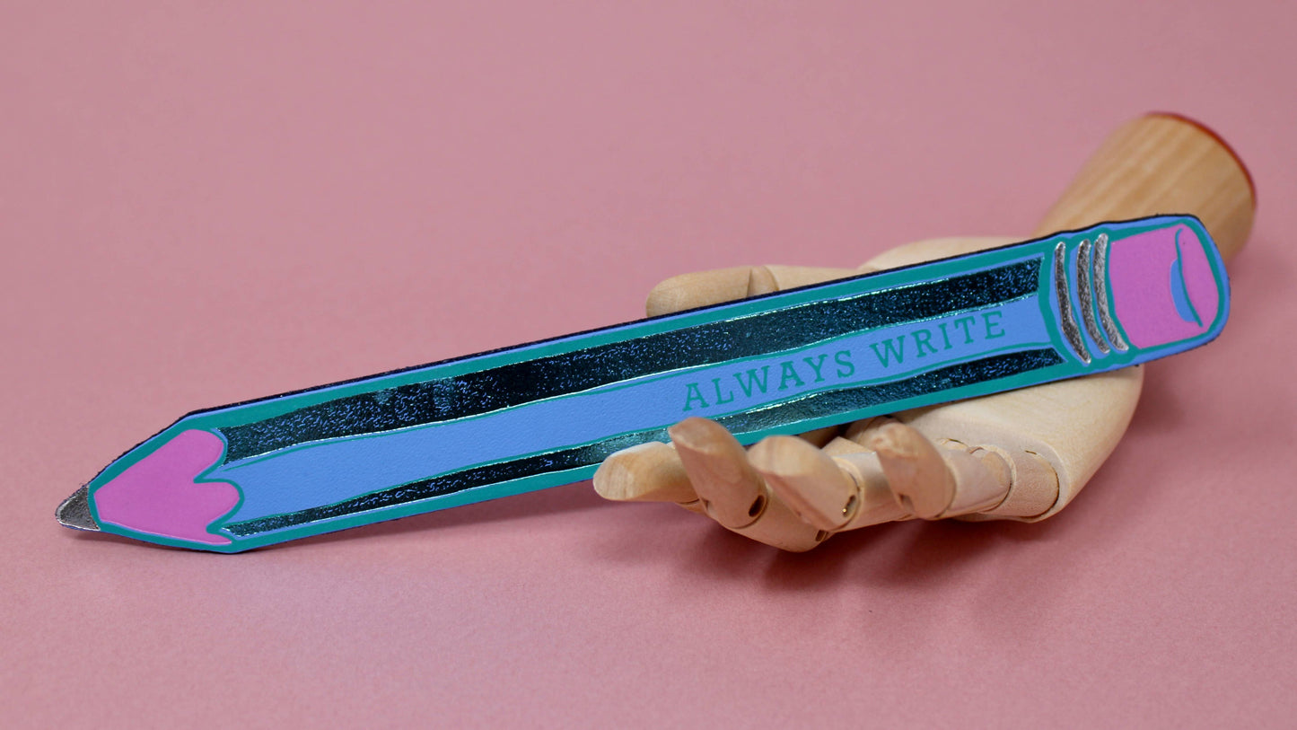 Always Write Pencil Bookmark- Black & Yellow