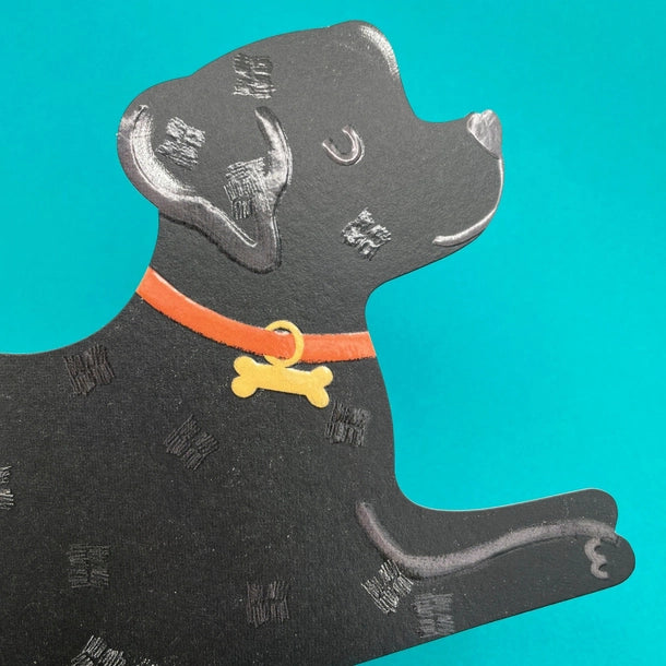 Black Labrador Dog Card