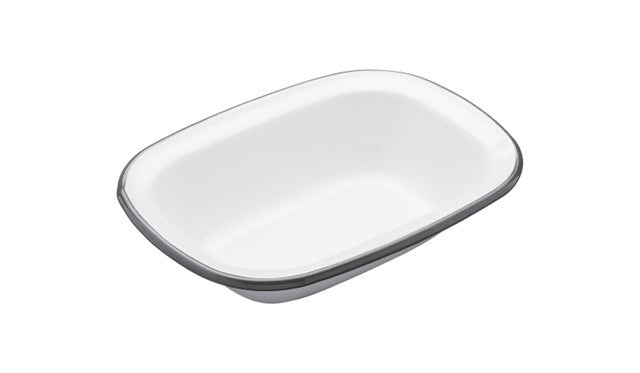 Enamel Oblong 18cm Pie Dish