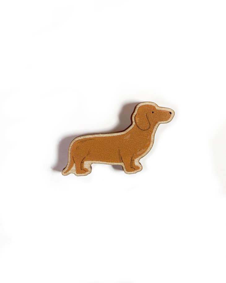 Dachshund (Brown) Wooden Dog Pin