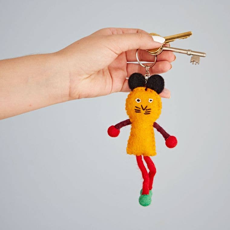 Fair Trade Felt Mooki Mouse Keyring