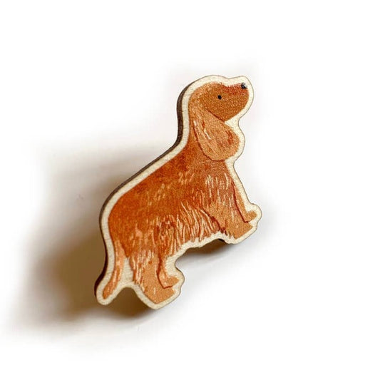Cocker Spaniel Wooden Dog Pin