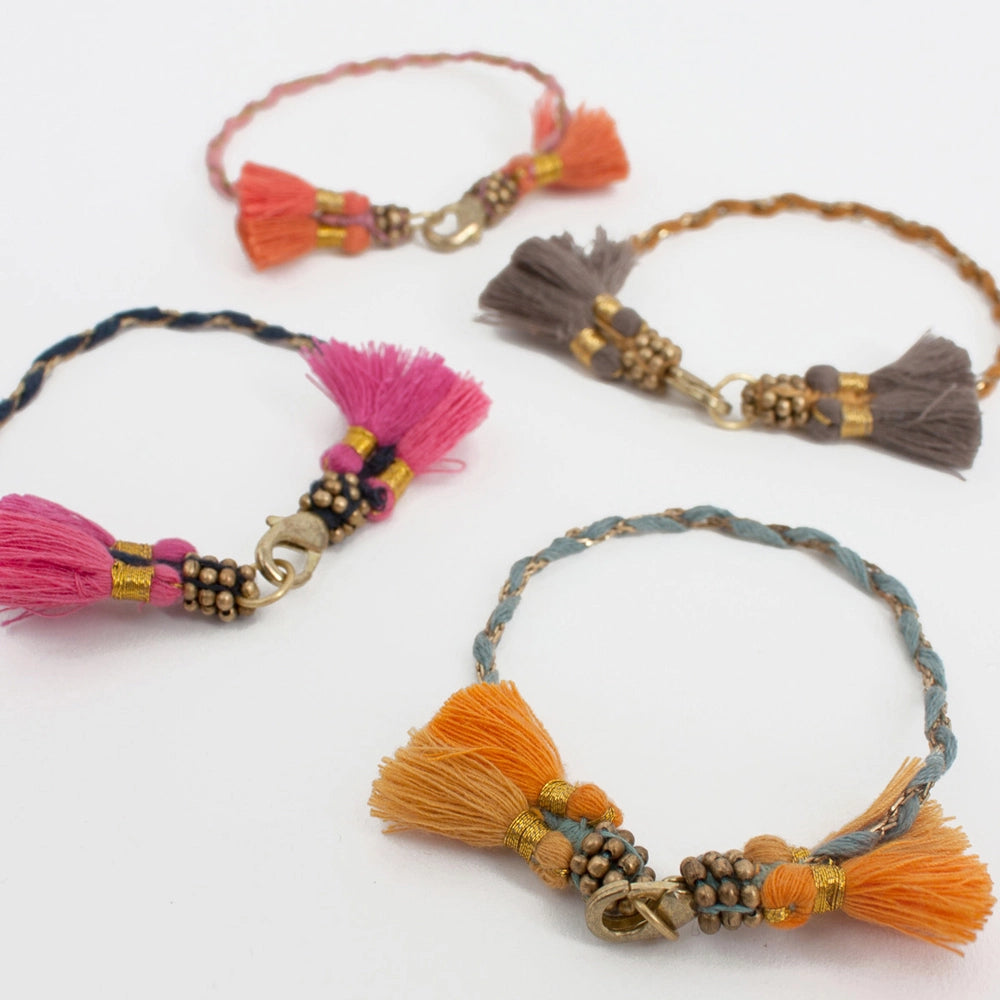 Lala Tassel Bracelet - Fuchsia
