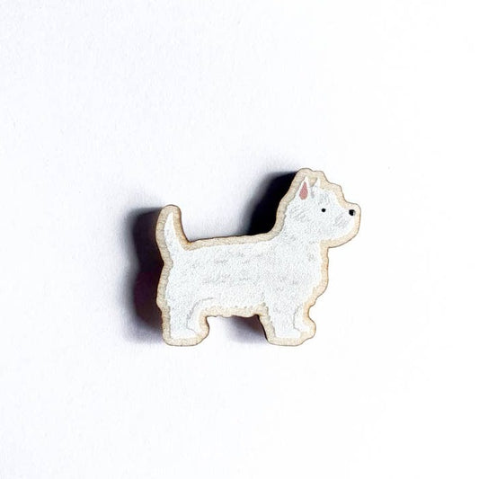 Westie Wooden Dog Pin