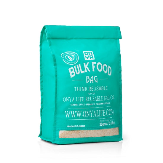 Large Recycled Produce Bag - Grey & Aqua