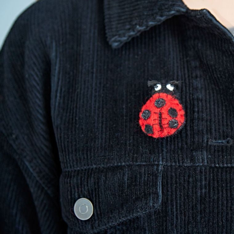 Fair Trade Felt Ladybird Brooch
