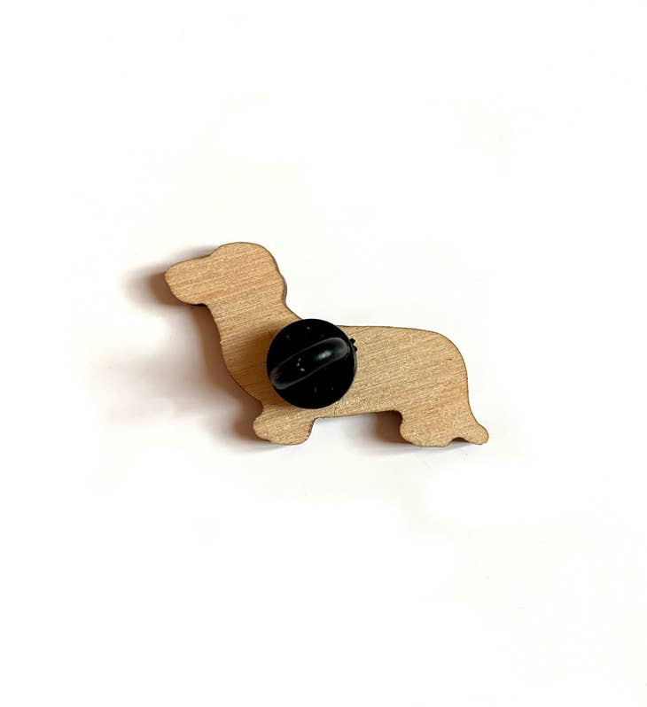 Dachshund (Brown) Wooden Dog Pin
