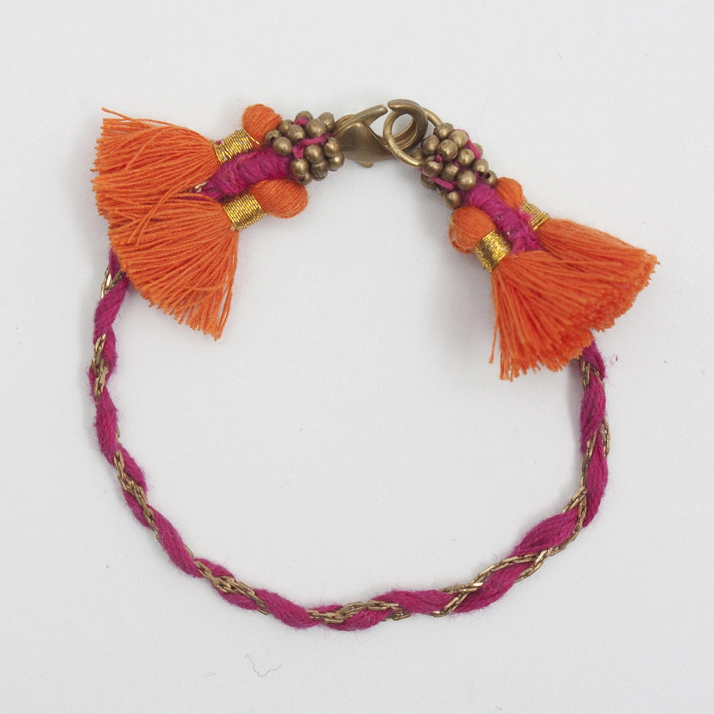 Lala Tassel Bracelet - Fuchsia