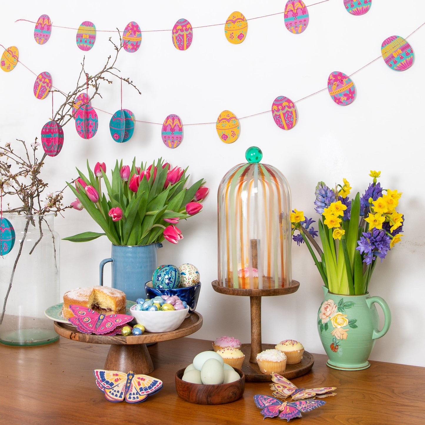 Printed Paper Easter Egg Garland