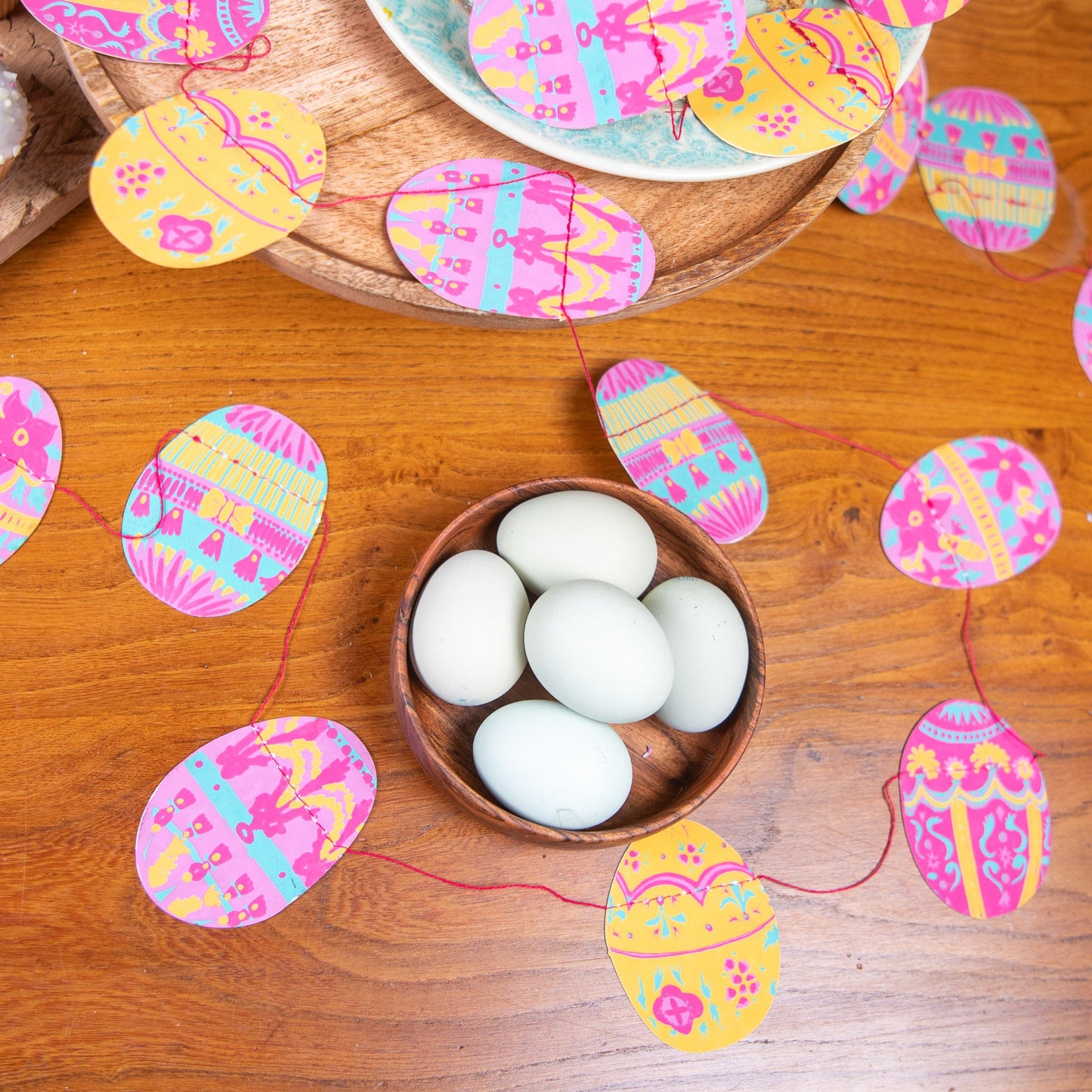 Printed Paper Easter Egg Garland
