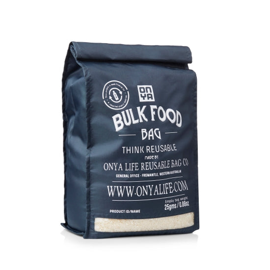 Large Recycled Produce Bag - Grey & Aqua