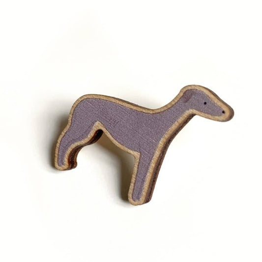 Greyhound Wooden Dog Pin