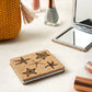 CGB Giftware - 'Starfish' Square Cork Compact Mirror