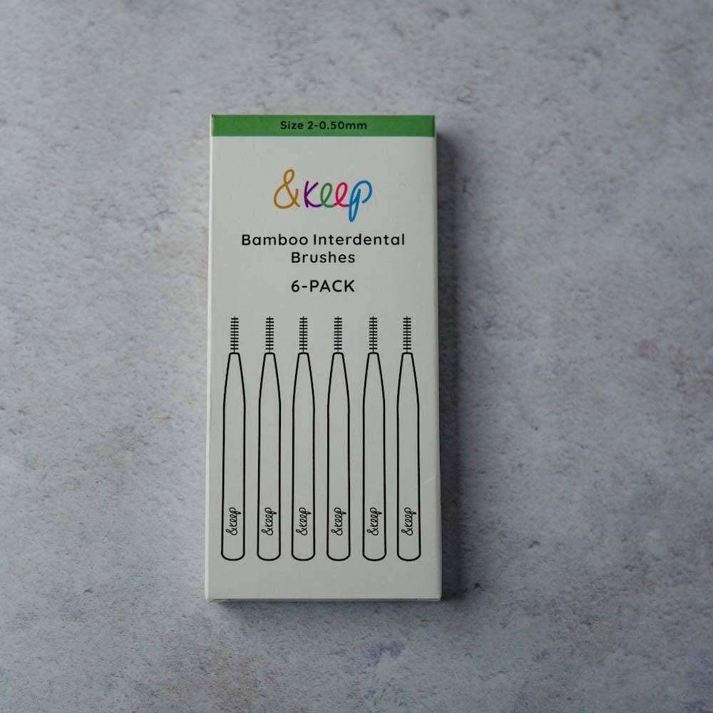 Bamboo Interdental Brushes: Size 0 - Pack of 6