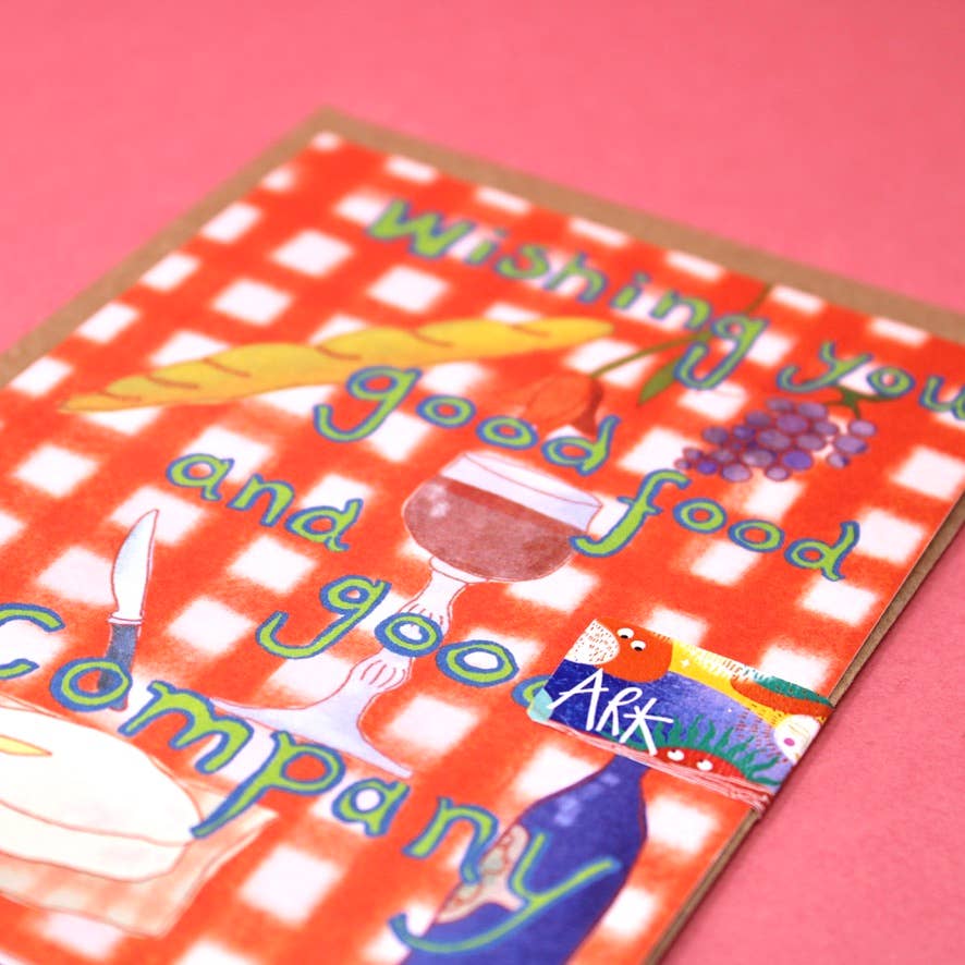 Ark Colour Design - Good Food and Good Company Greetings Card