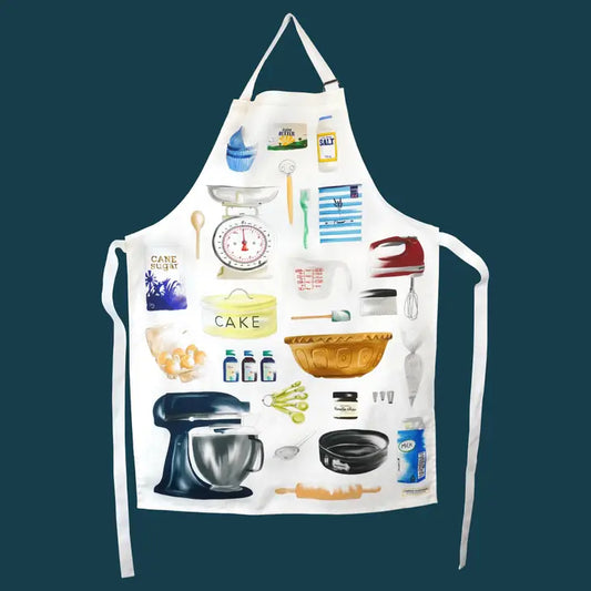 Illustrated Time To Bake Apron