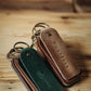 "Breathe" Leather Encouragement Keyring - Conker