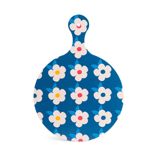 Enamelhappy - Chopping Board Rose Pink Retro Floral Kitsch Colourful Fun: Multi-Colored