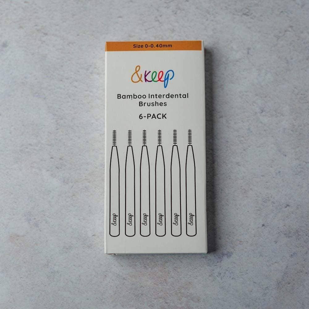 Bamboo Interdental Brushes: Size 0 - Pack of 6