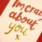 I'm Crazy About You Valentines Card
