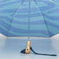 Blue Swirl Compact Eco-Friendly Wind Resistant Duck Umbrella
