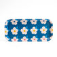 Enamelhappy - Retro Floral Tray Cute Navy Blue Print - Funky Pretty: Yellow
