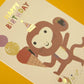 Birthday Monkey & Ice Cream Card