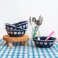 Enamelhappy - Beautiful Enamel Bowls in Midnight Navy Blue Camper Gift: Set of Four