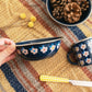 Enamelhappy - Beautiful Enamel Bowls in Midnight Navy Blue Camper Gift: Set of Four