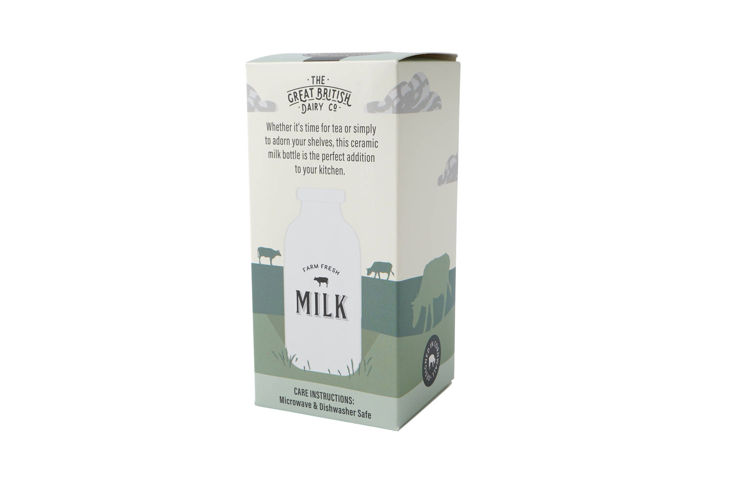 CGB Giftware - Loft 'Farm Fresh' Ceramic Milk Bottle In Gift Box