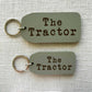 THE WOODEN POSTCARD COMPANY - THE TRACTOR Wooden Key Tag: 6x Mini Tags (8x4cm)