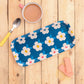 Enamelhappy - Retro Floral Tray Cute Navy Blue Print - Funky Pretty: Yellow