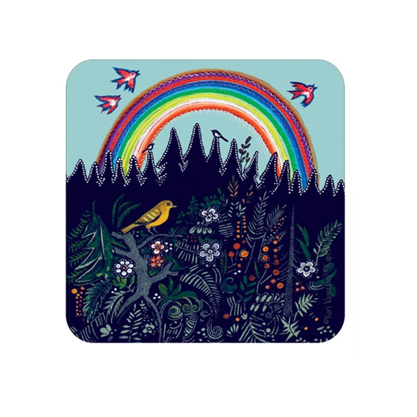 Woodland Rainbow Cork Coaster