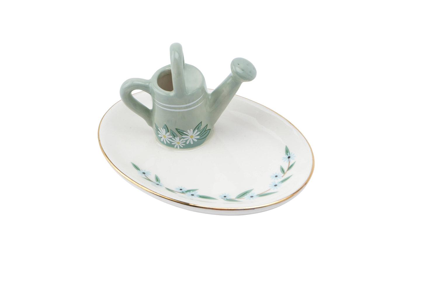 CGB Giftware - The Flower Market Watering Can Ring Holder Dish in Gift Box