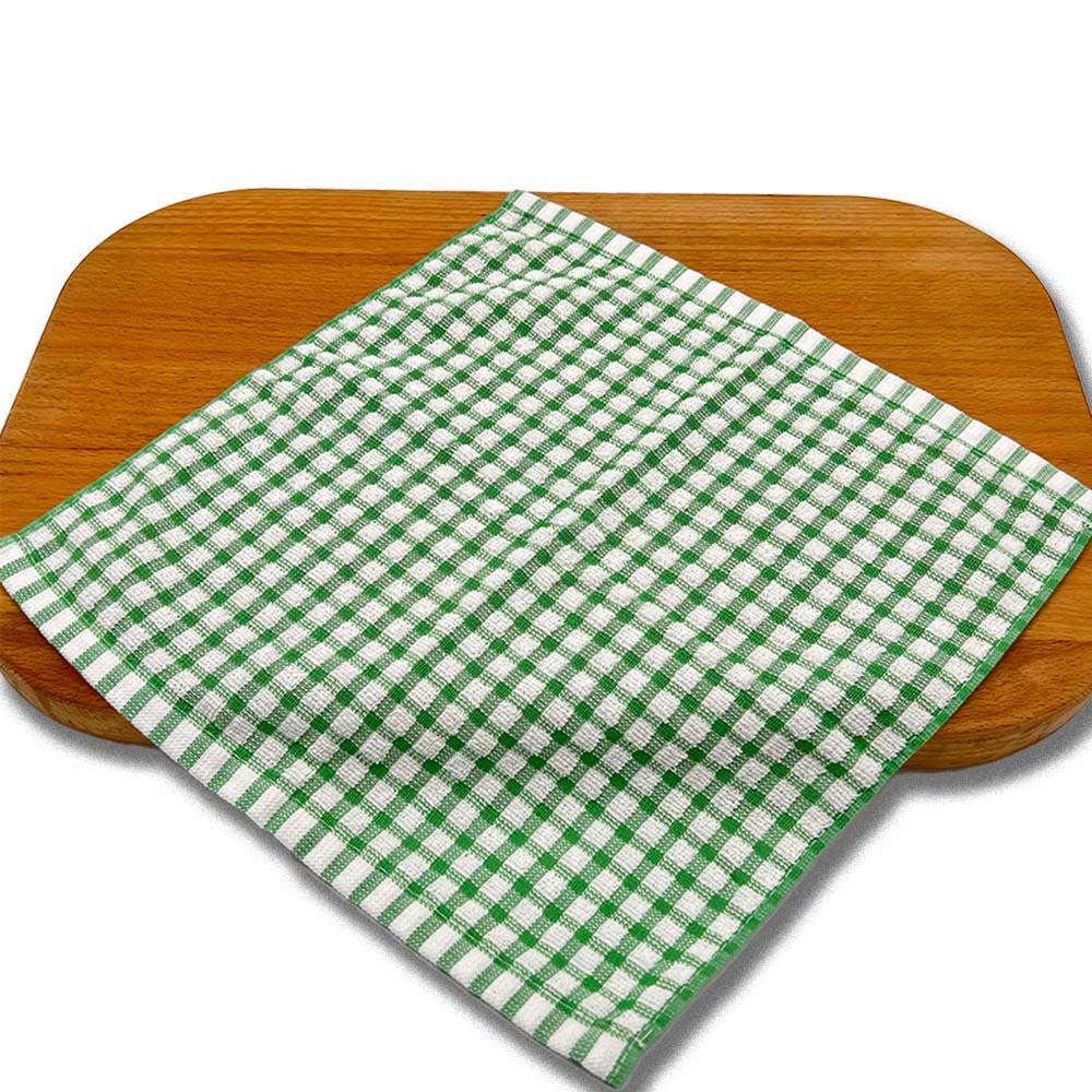 &Keep Cotton Checked Dish Cloth: Yellow