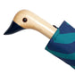 Blue Swirl Compact Eco-Friendly Wind Resistant Duck Umbrella