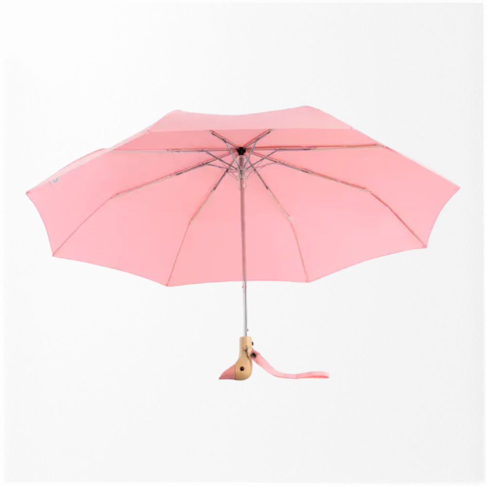 Pink Compact Eco-Friendly Wind Resistant Umbrella