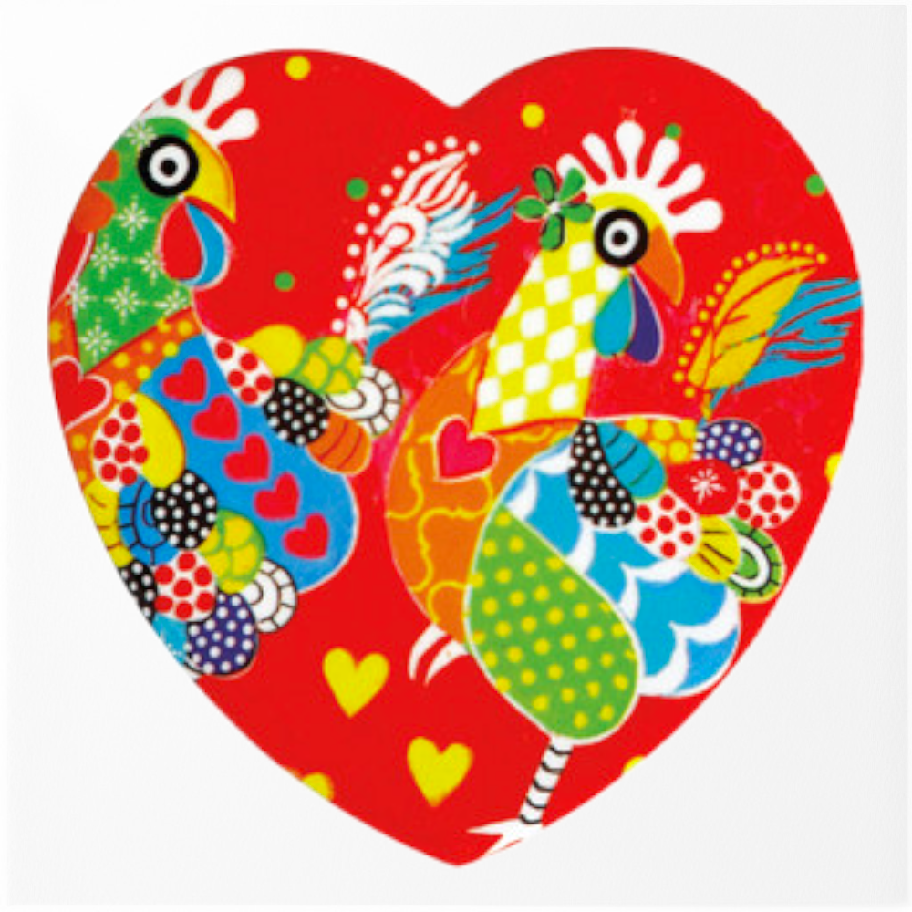 Love Hearts Ceramic Chicken Dance Coaster